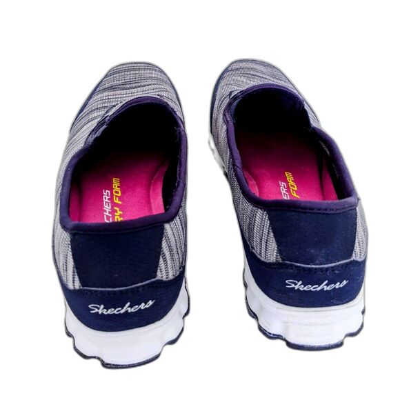 NEW Women's Skechers Memory Foam Blue Gray Slip On Loafer Shoes Size 8 NWT - Picture 3 of 8